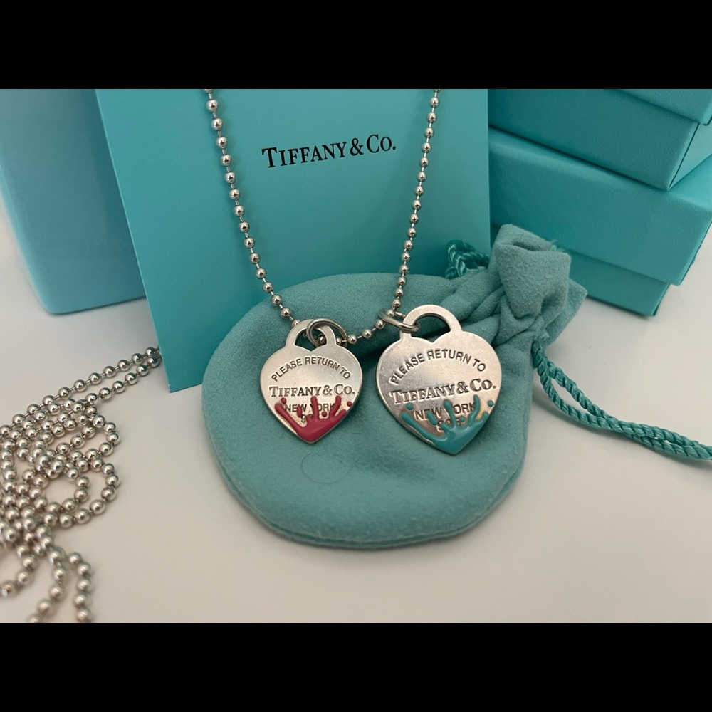 Tiffany RTT Splash Heart Tag -Pink